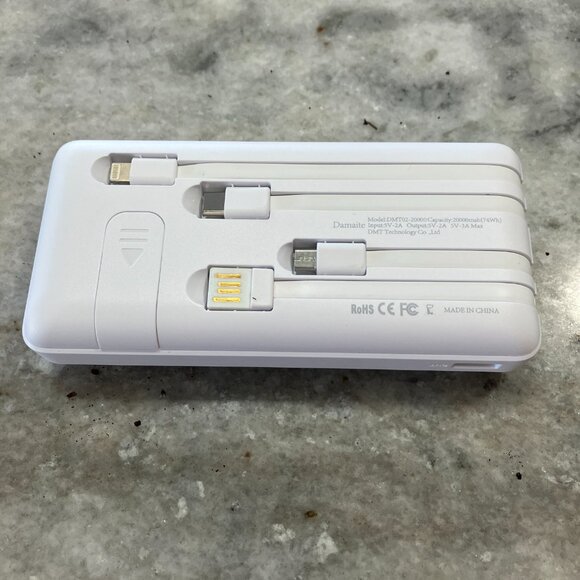 White 20000mAh Large Capacity Power Bank NIB - Picture 2 of 8